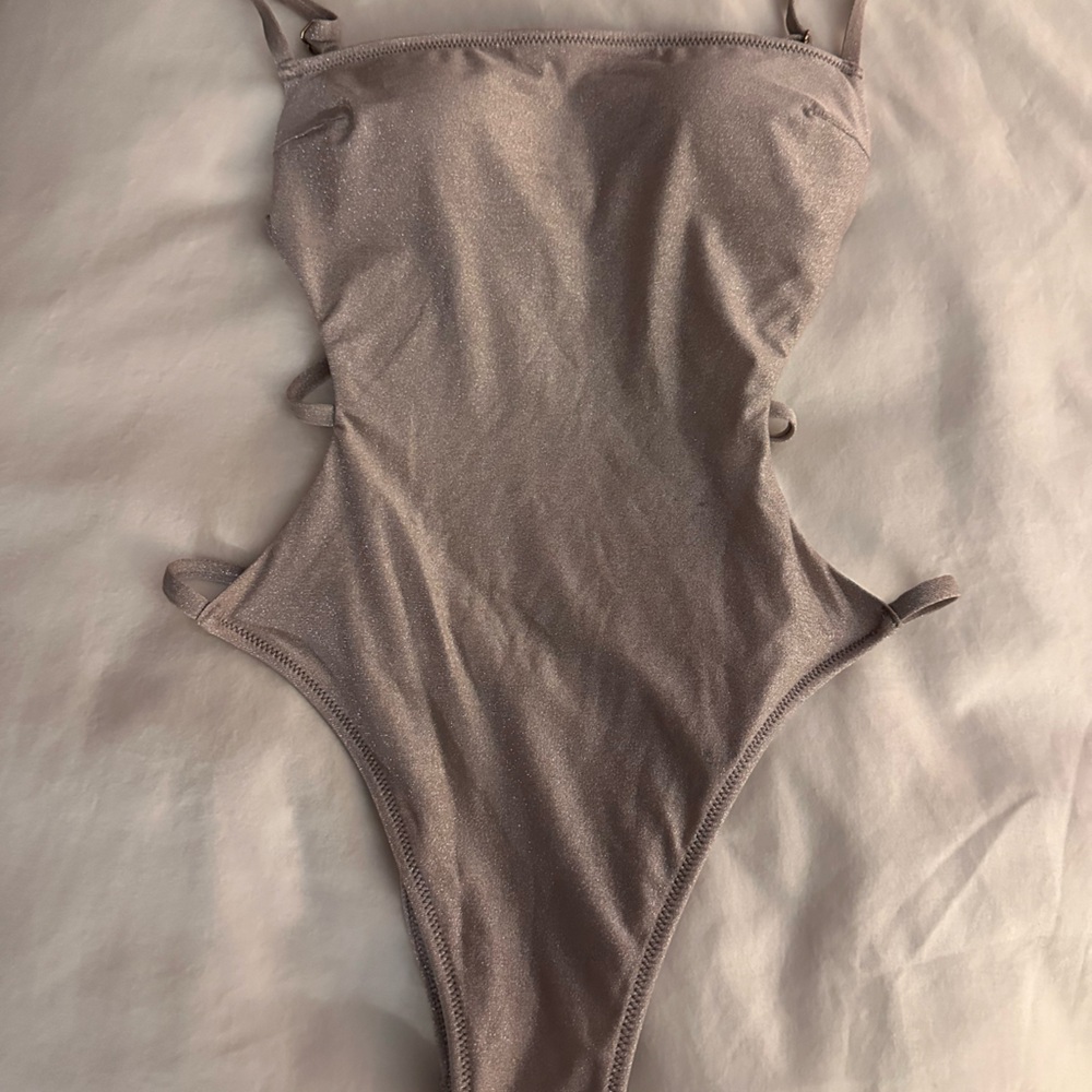 Victoria's Secret Metallic silver one piece